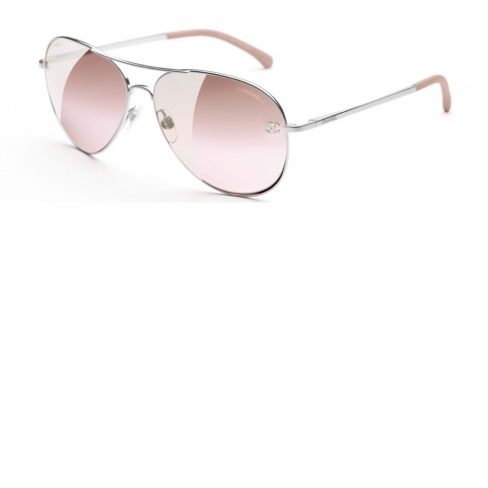 Chanel Pink Mirror Pilot Sunglasses